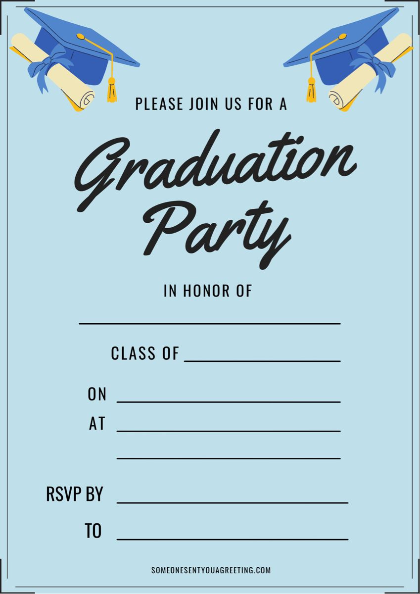 21 Free Printable Graduation Party Invitations - Someone Sent You pertaining to Free Printable Graduation Dinner Invitations