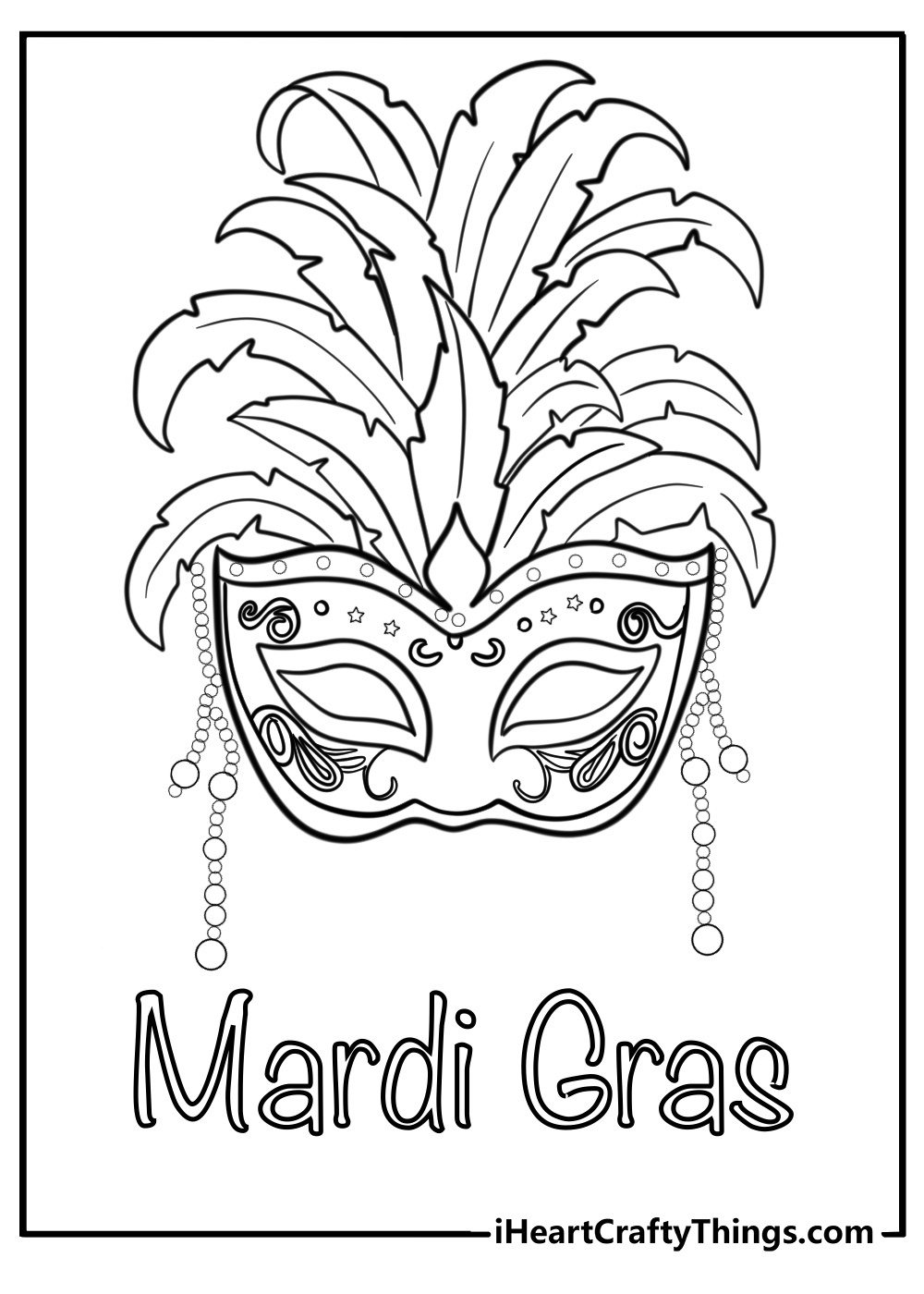 21 Mardi Gras Coloring Pages (Printable Free Pdfs For Kids) within Mardi Gras Coloring Pages Free Printable