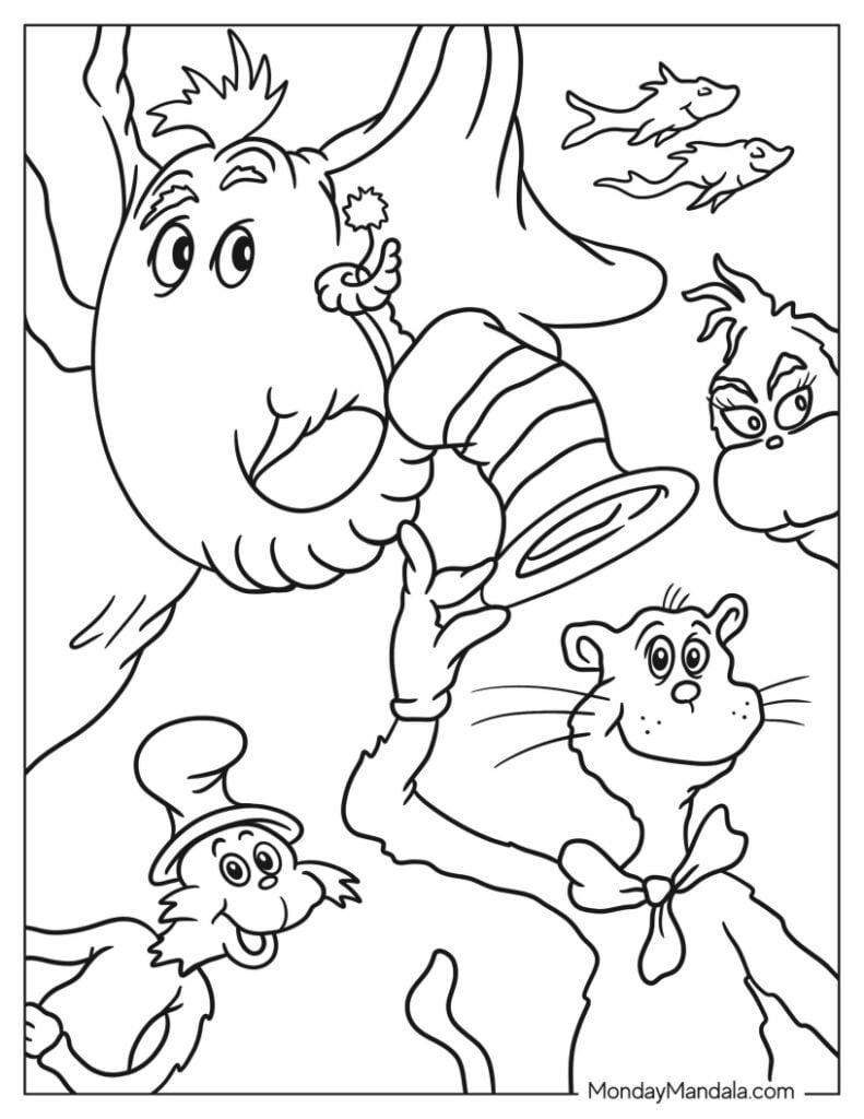 22 Dr. Seuss Coloring Pages (Free Pdf Printables) in Free Printable Dr Seuss Coloring Pages