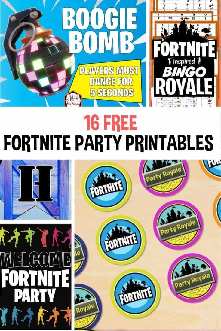 22 Free Fortnite Party Printables - Party With Unicorns regarding Fortnite Free Printables