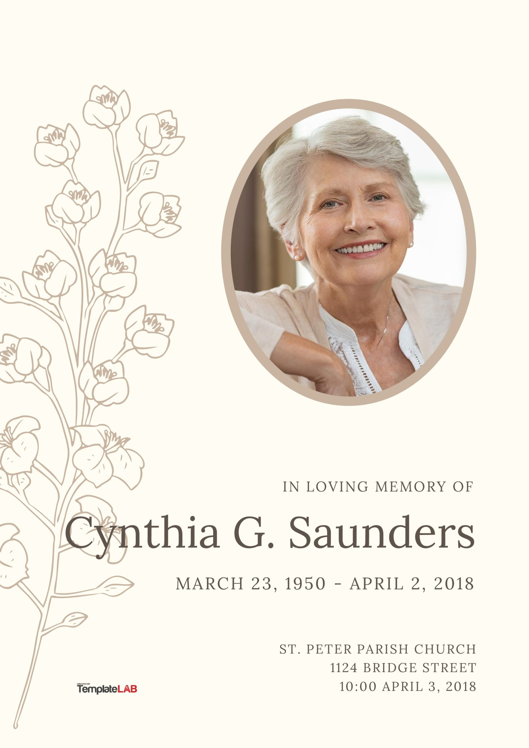 22 Free Funeral Program Templates (Word, Photoshop, Powerpoint) with regard to Free Printable Funeral Program Template