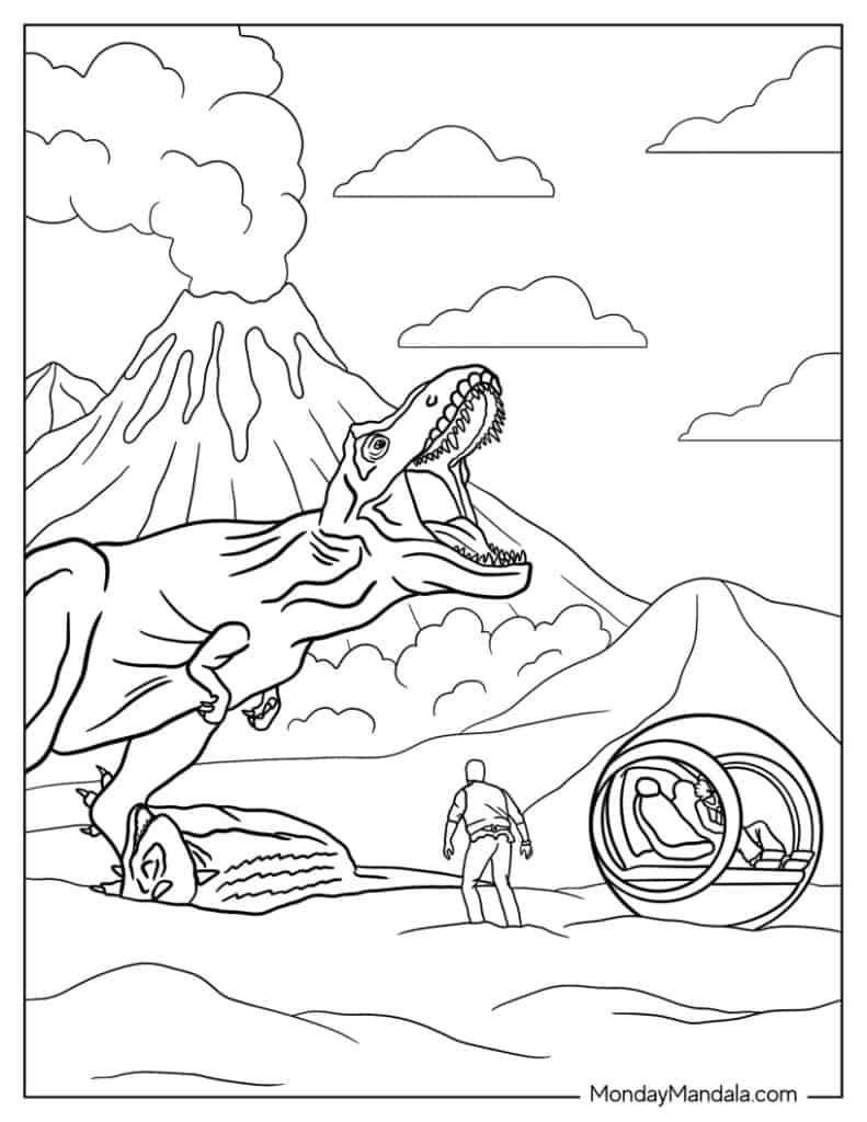 22 Jurassic Park Coloring Pages (Free Pdf Printables) pertaining to Jurassic World Free Printables