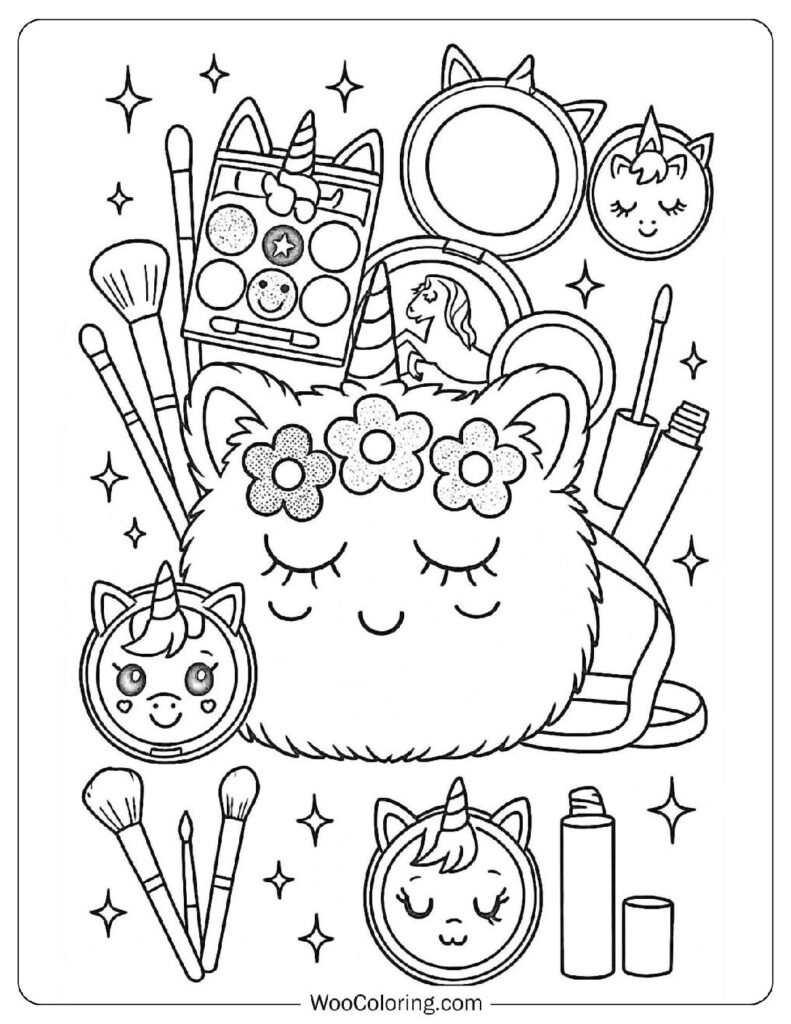 22 Makeup Coloring Pages (Free Pdf To Print) | Woo Coloring within Free Printables For Girls