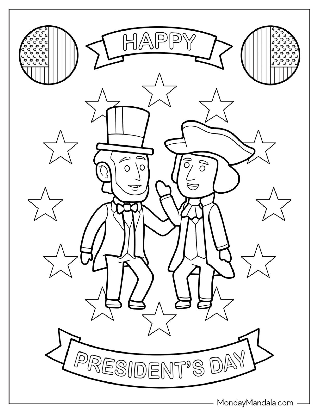 22 President Coloring Pages (Free Pdf Printables) pertaining to Free Printable Presidents Day Coloring Pages
