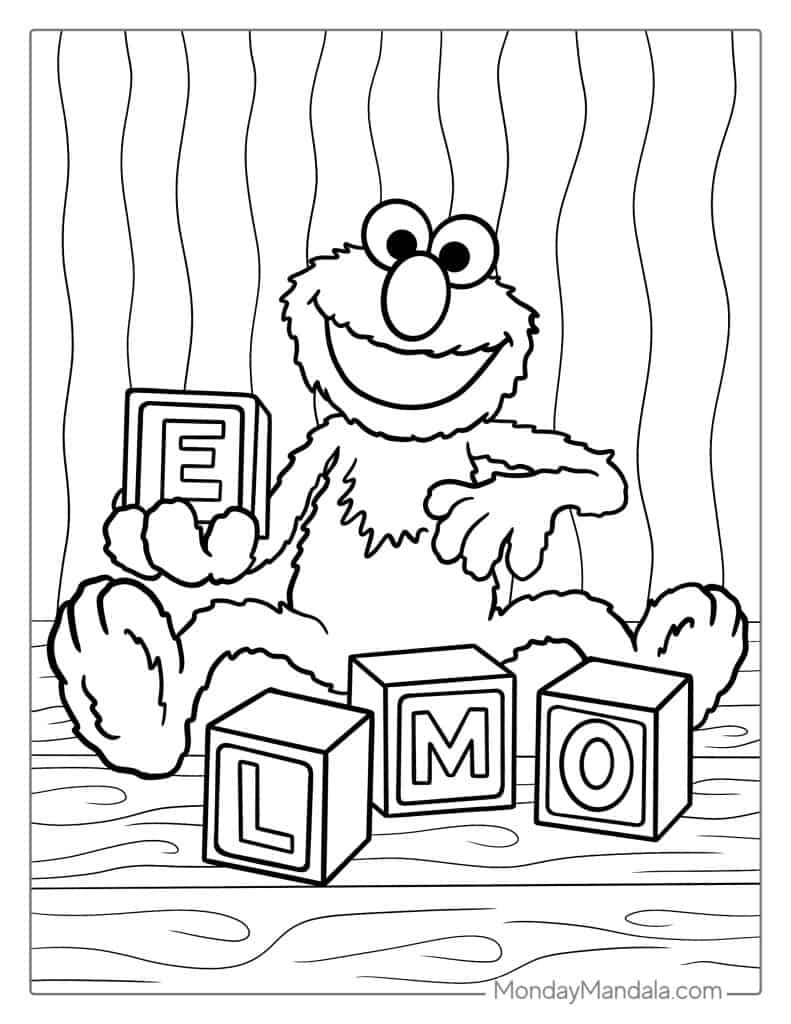 24 Elmo Coloring Pages (Free Pdf Printables) within Elmo Color Pages Free Printable