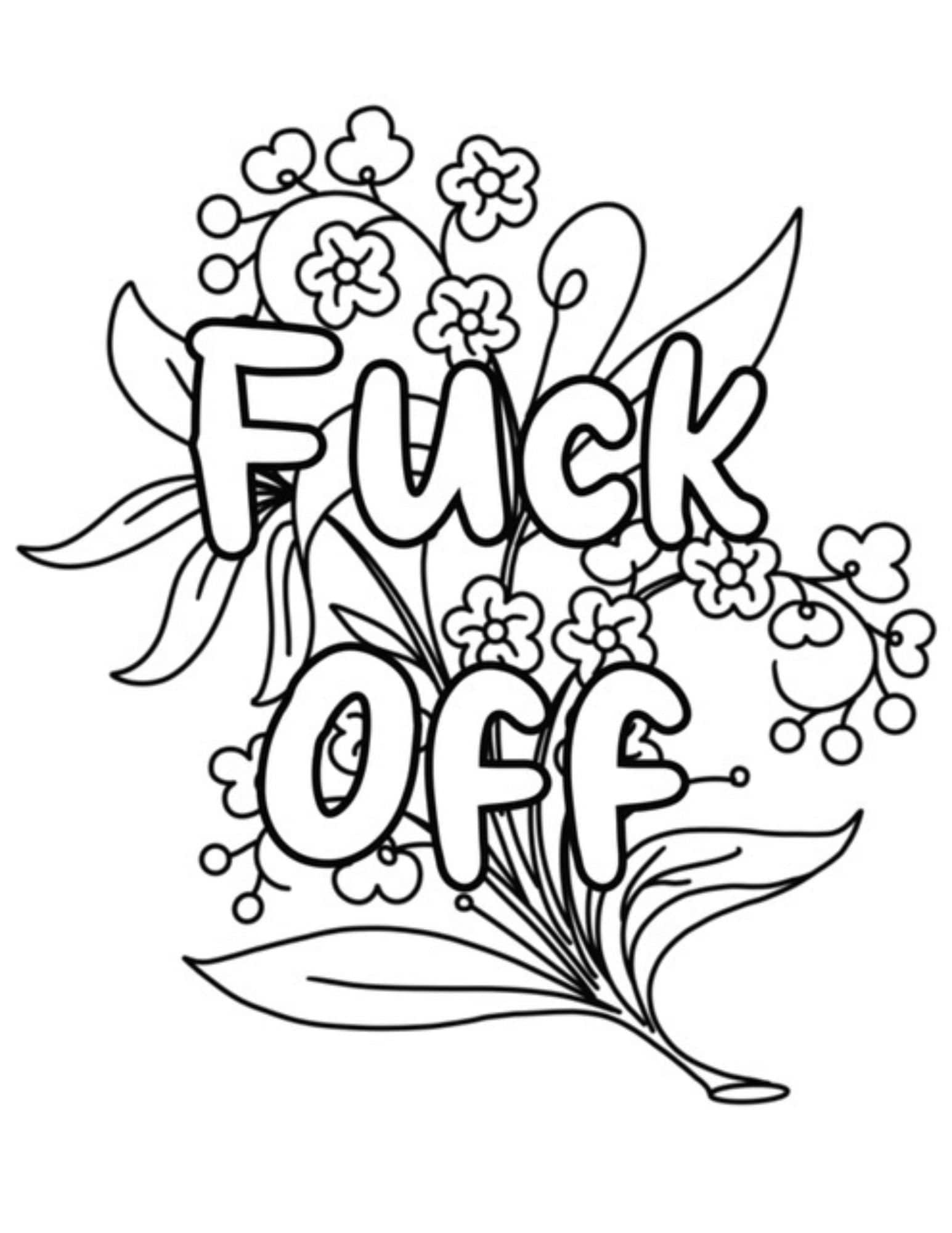24 Funny Swear Word Coloring Pages For Adults (Digital Download throughout Free Printable Coloring Pages For Adults Only Swear Words