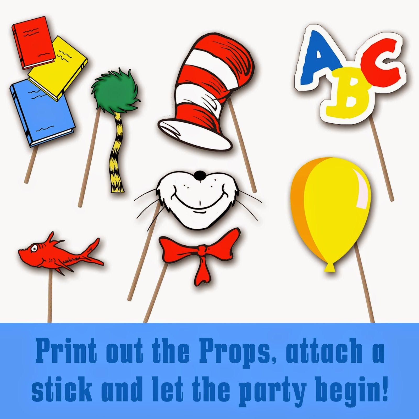 24 Pre-K Counts: Dr. Seuss Week Ideas To Save Today | Seuss, Dr within Free Printable Dr Seuss Photo Props