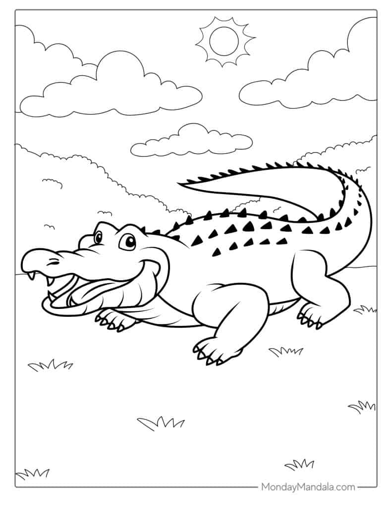 25 Crocodile Coloring Pages (Free Pdf Printables) intended for Free Printable Pictures Of Crocodiles