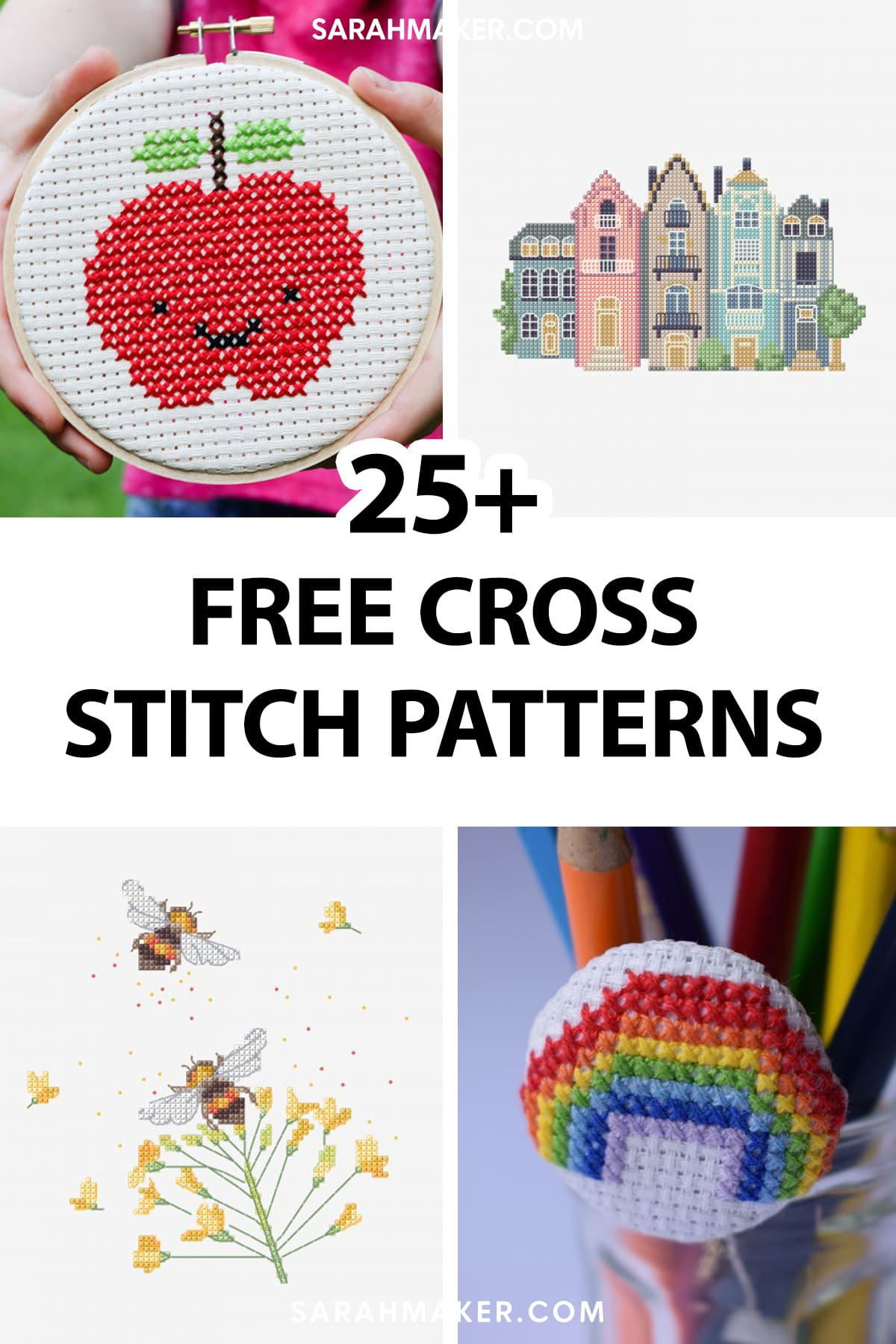 25 Free Cross Stitch Patterns For All Skill Levels - Sarah Maker with Free Printable Modern Cross Stitch Patterns