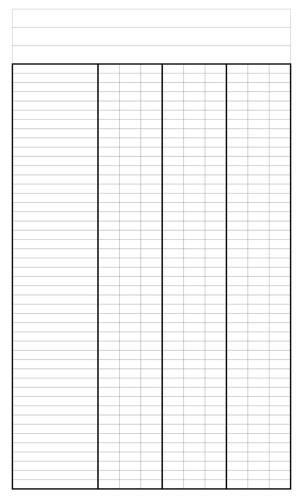 25+ Free Printable Columns And Rows (Pdf Templates) » American with regard to Free Printable Column Paper