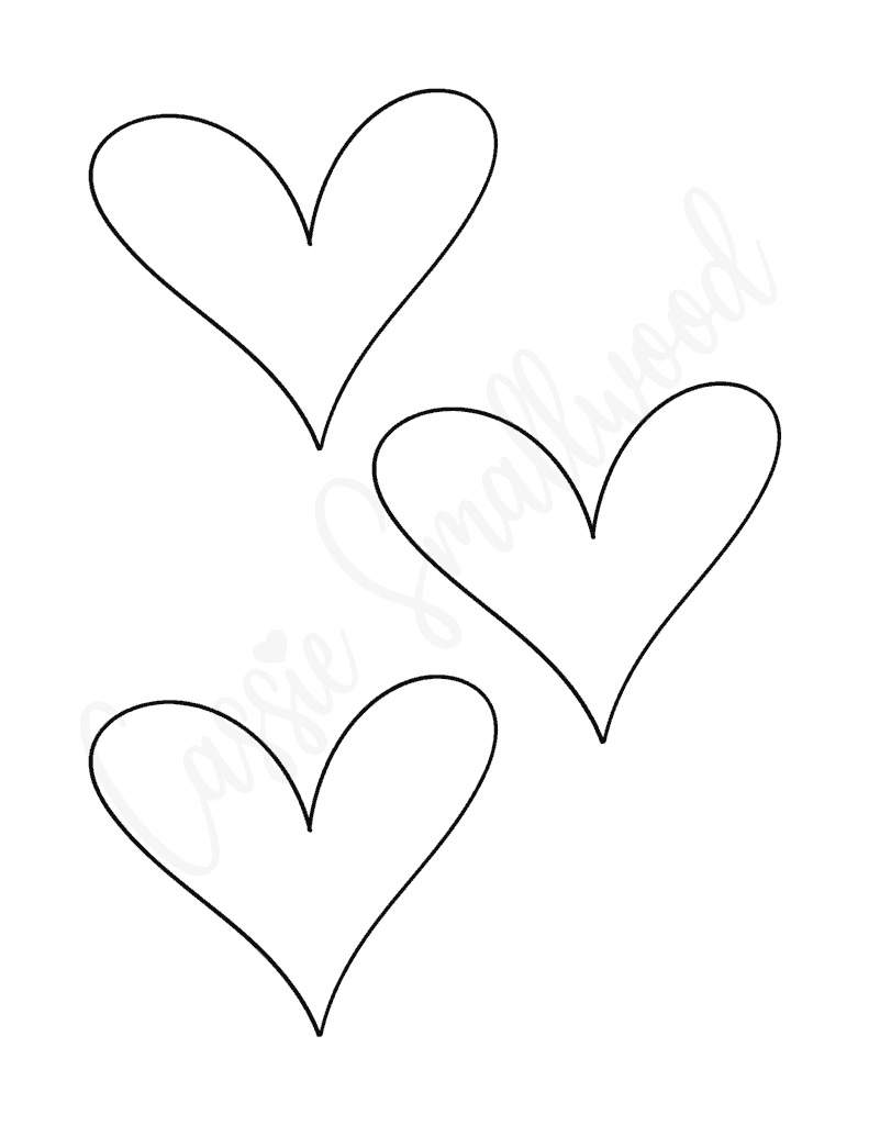 25 Free Printable Heart Templates (Small To Large Sizes) - Cassie inside Free Printable Hearts