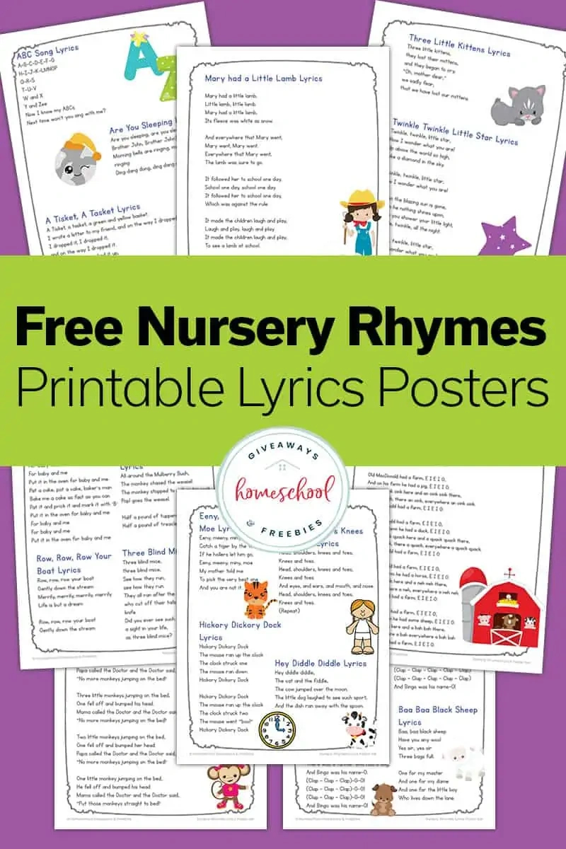 25 Of The Best Nursery Rhymes | Printable Lyrics &amp;amp; Activities for Free Printable Nursery Rhymes Songs