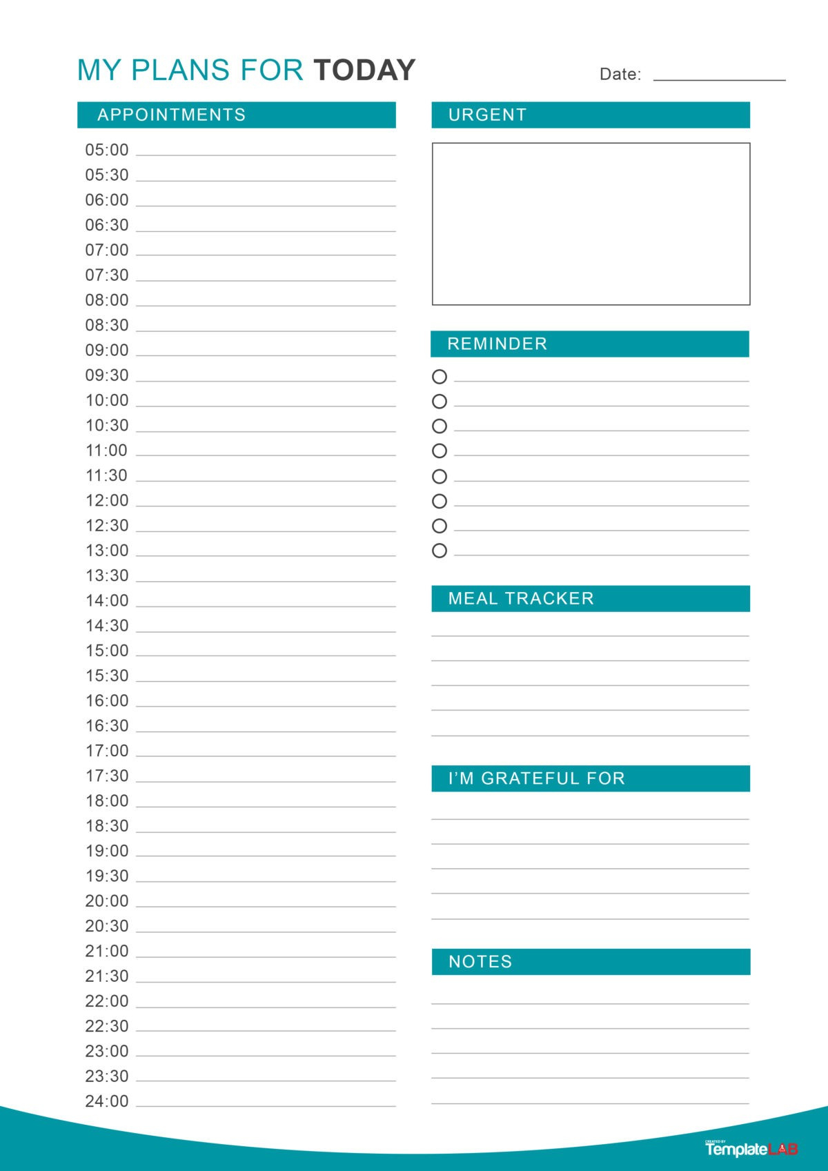 25 Printable Daily Planner Templates (Free In Word/Excel/Pdf) pertaining to Free Printable Daily Schedule