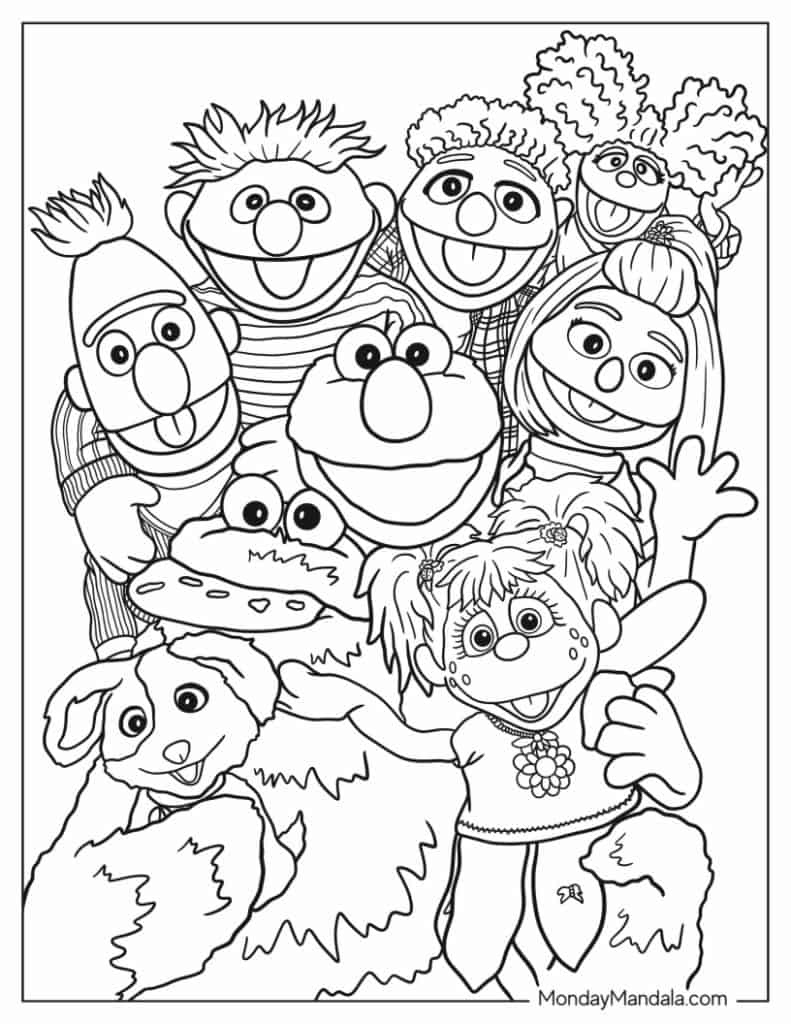 26 Sesame Street Coloring Pages (Free Pdf Printables) throughout Free Printable Sesame Street Coloring Pages