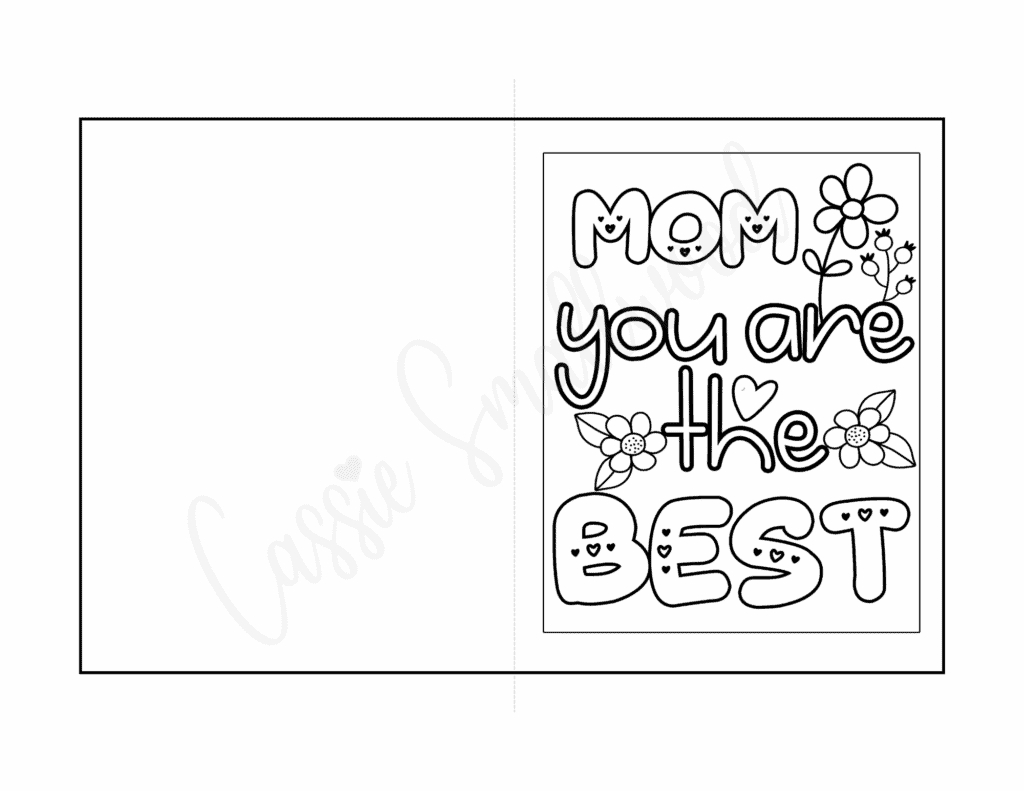 26 Unique Printable Mother'S Day Cards To Color {Pdf} - Cassie in Free Printable Mothers Day Cards No Download