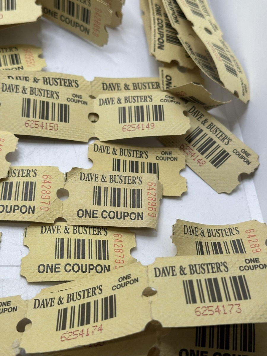 288 Vintage Dave & Busters Tickets | Ebay regarding Free Printable Dave And Busters Coupons