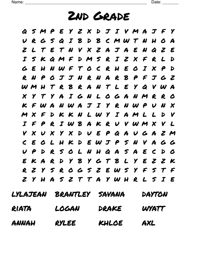 2Nd Grade Word Search - Wordmint pertaining to 2Nd Grade Word Search Free Printable