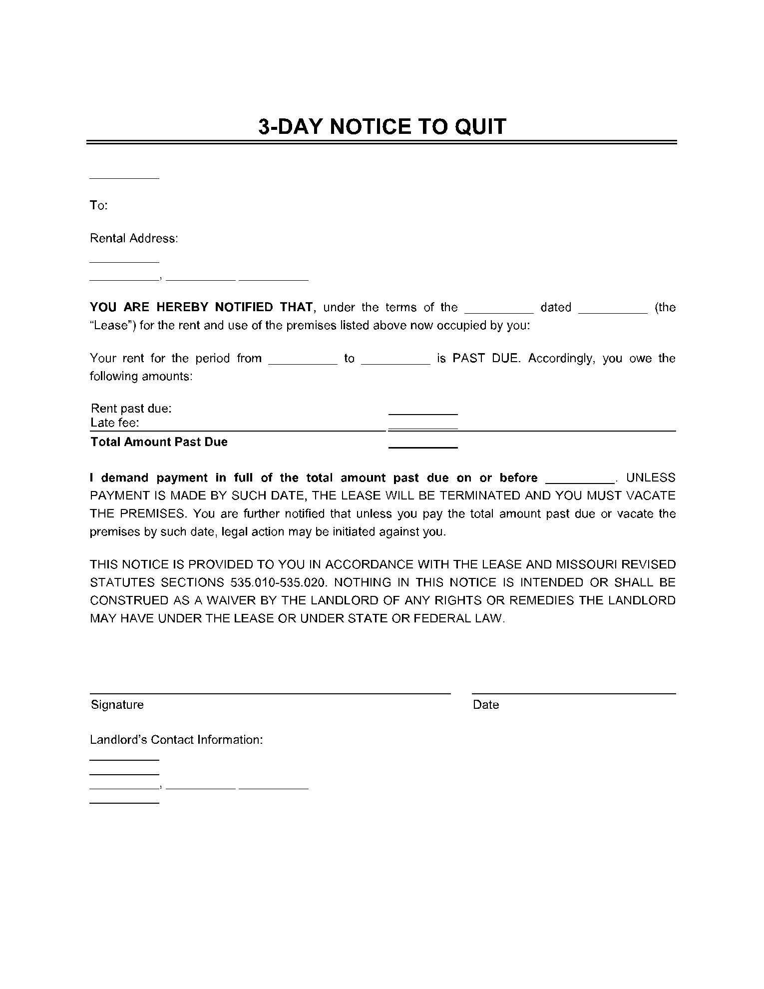 3-Day Eviction Notice: Get Your Free Sample Now! | Cocosign intended for Free Printable 3 Day Eviction Notice