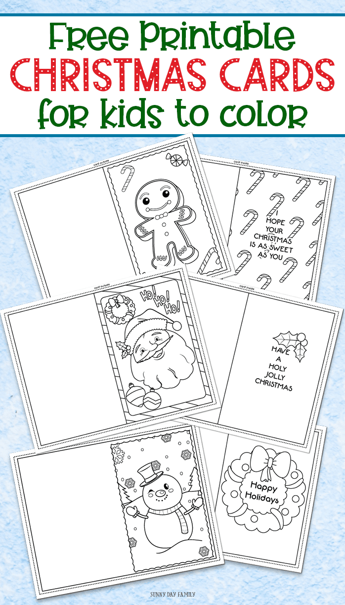 3 Free Printable Christmas Cards For Kids To Color | Sunny Day Family regarding Free Printable Christmas Cards To Color
