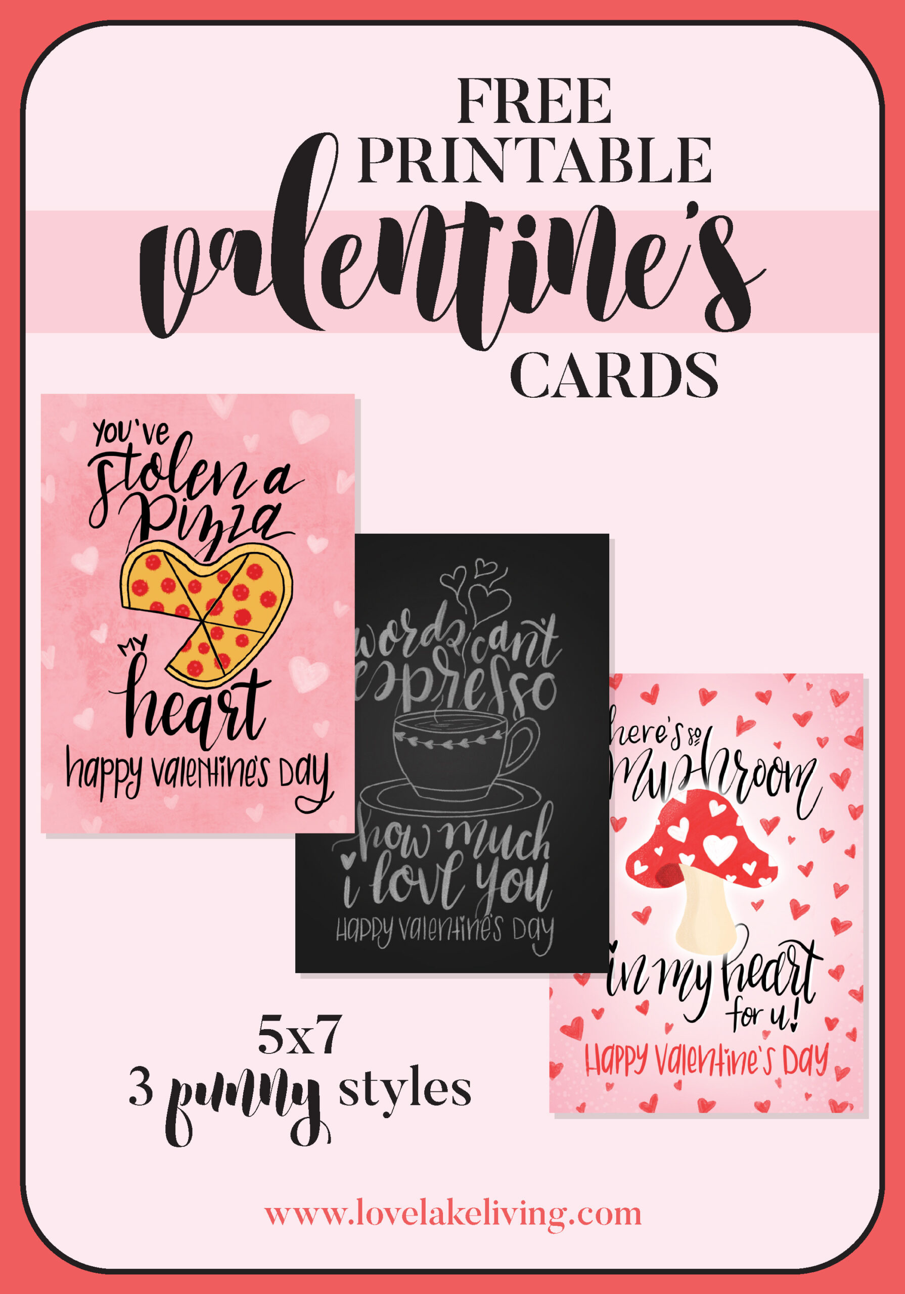 3 Free Printable Valentine'S Day Cards - Love Lake Living throughout Free Valentine Printable Cards For Husband