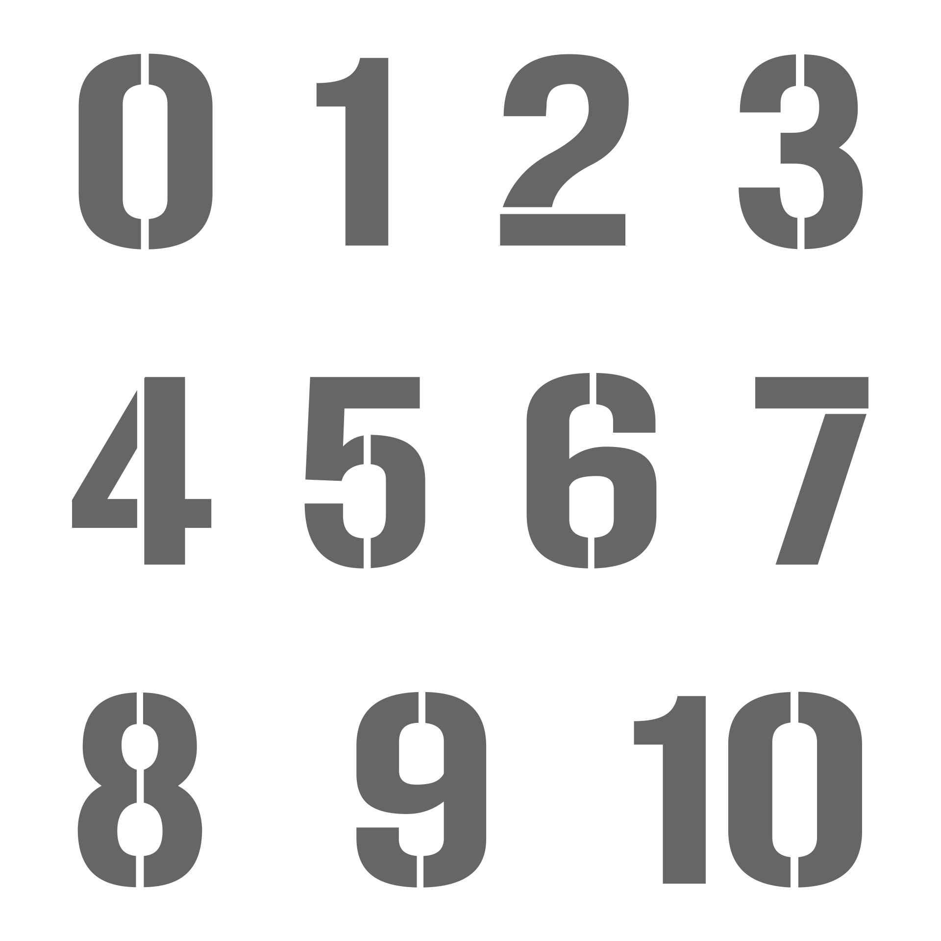3 Inch Stencils Numbers - 10 Free Pdf Printables | Printablee within Free Printable 3 Inch Number Stencils