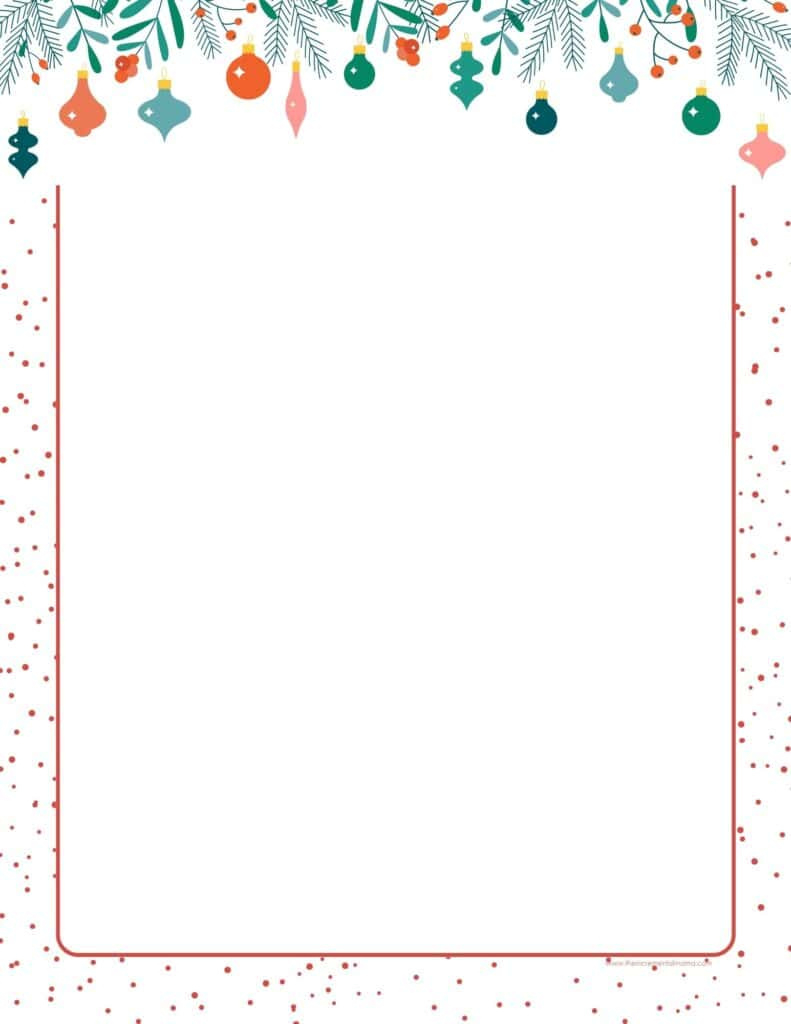 30+ Free Printable Christmas Border Printable Templates - The for Free Printable Christmas Stationary Paper