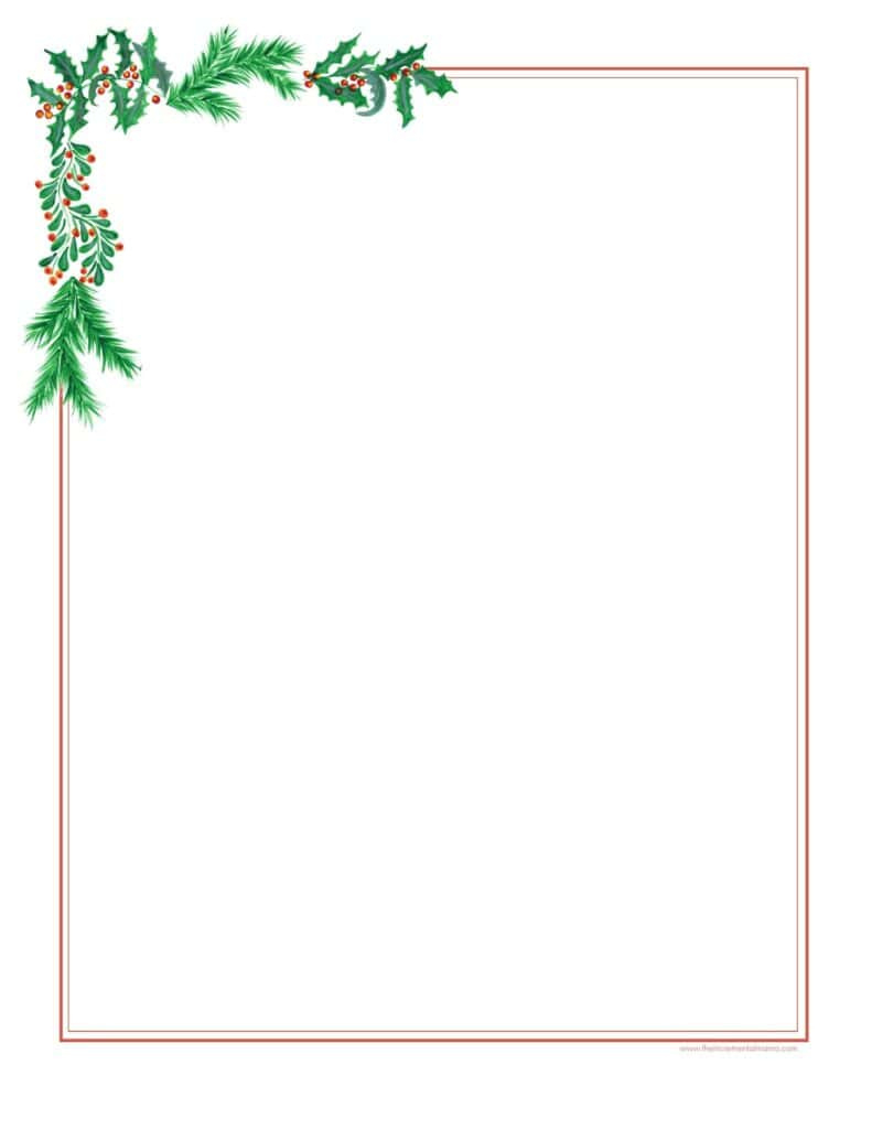 30+ Free Printable Christmas Border Printable Templates - The within Free Printable Christmas Stationery Paper