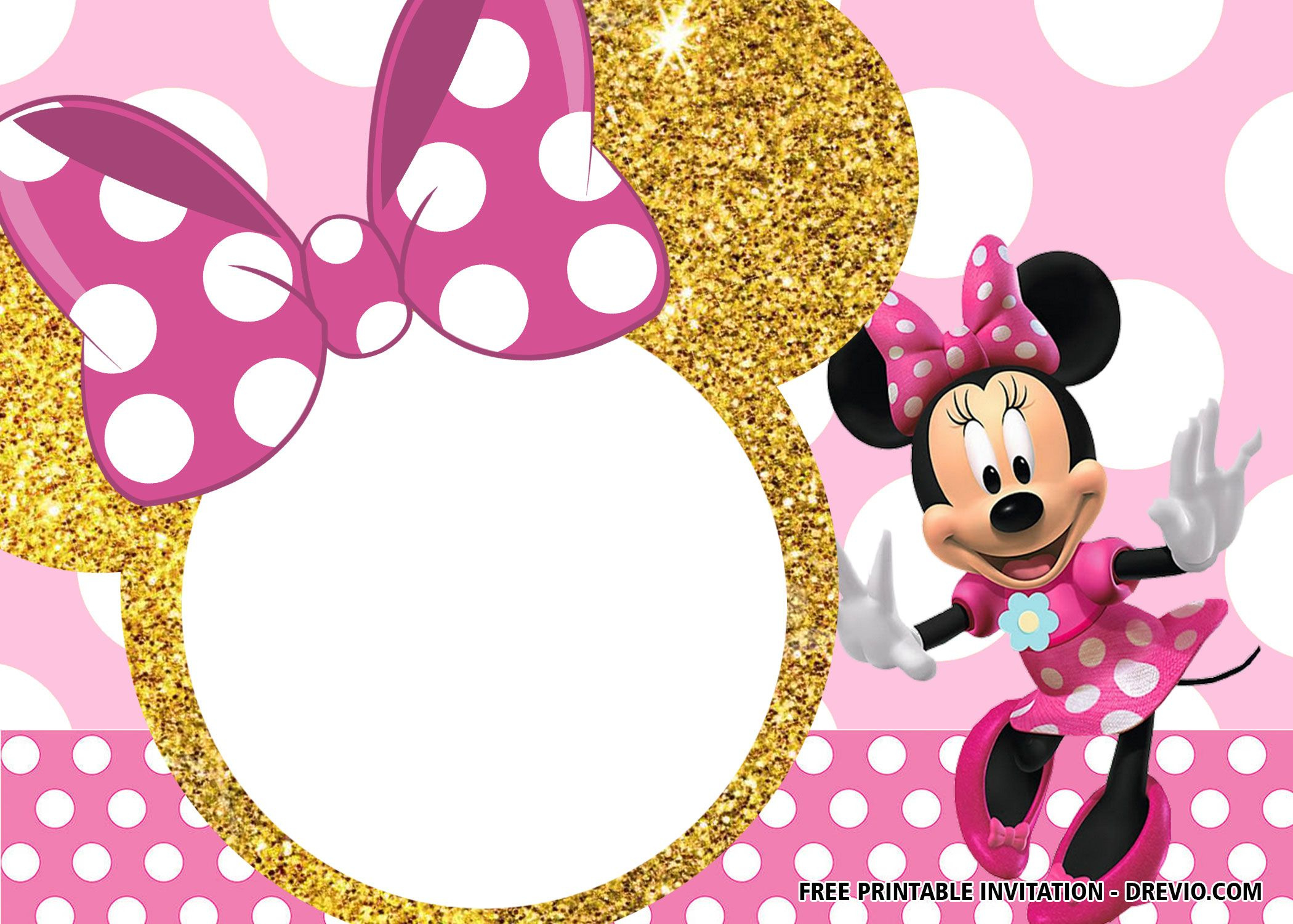 30+ Free Printable Minnie Mouse Birthday Invitation Templates within Free Printable Minnie Mouse Party Invitations
