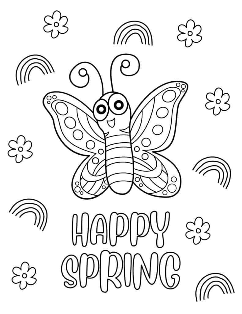 30 Free Spring Coloring Pages For Kids - Prudent Penny Pincher for Free Printable Spring Coloring Pages For Kindergarten