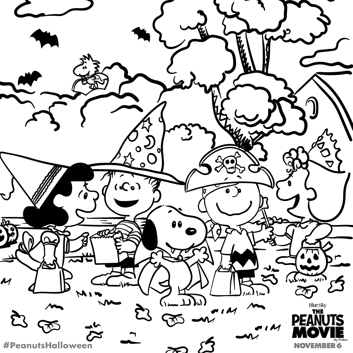 30+ Peanuts & Snoopy Coloring Pages (Free Printable Pdfs) in Free Printable Charlie Brown Halloween Coloring Pages