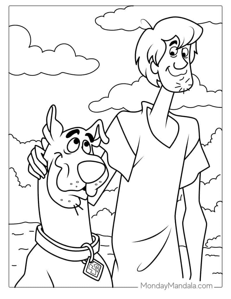 30 Scooby-Doo Coloring Pages (Free Pdf Printables) for Free Printable Coloring Pages Scooby Doo