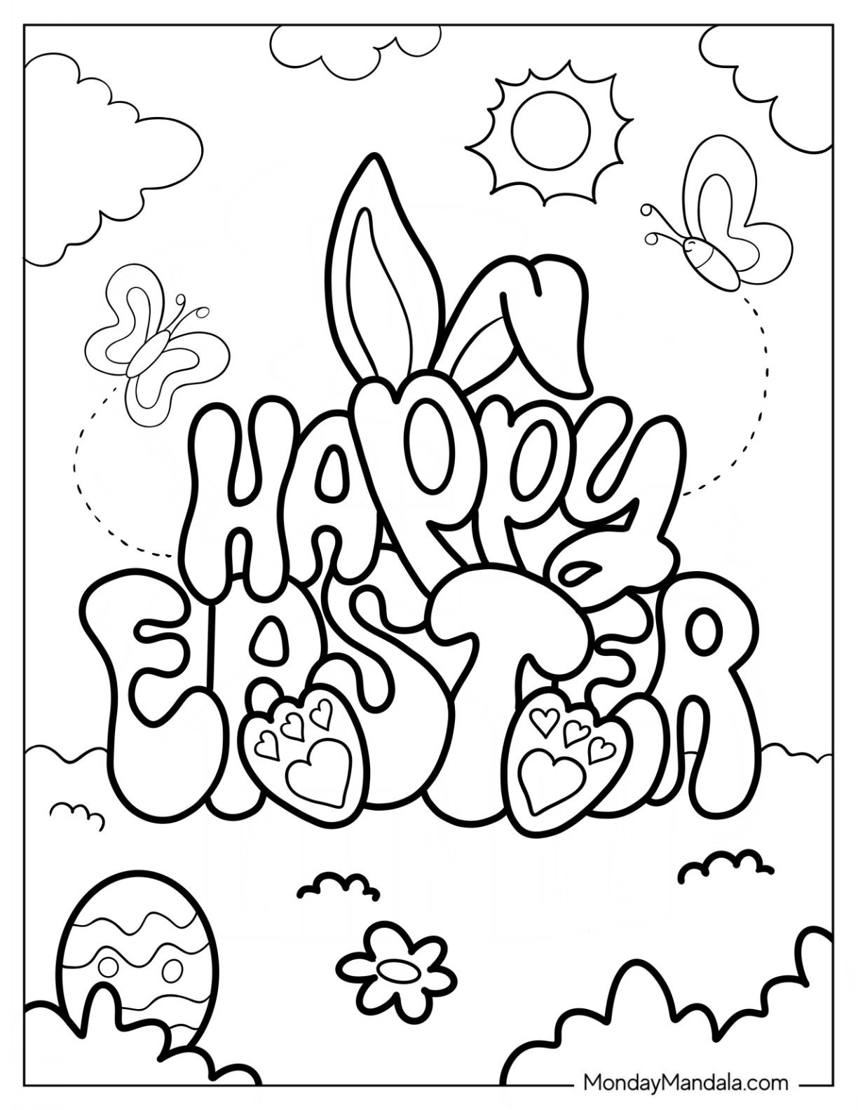 300 Easter Coloring Pages (Free Pdf Printables) in Easter Color Pages Free Printable