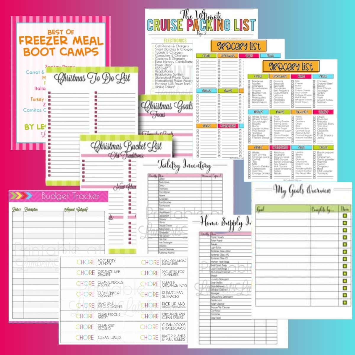300+ Free Home & Organization Printables | Lamberts Lately inside Free Home Organization Printables
