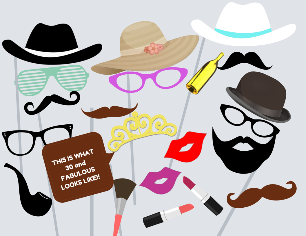 30Th Birthday Photobooth Party Props - Magical Printable regarding Free Printable 30Th Birthday Photo Booth Props