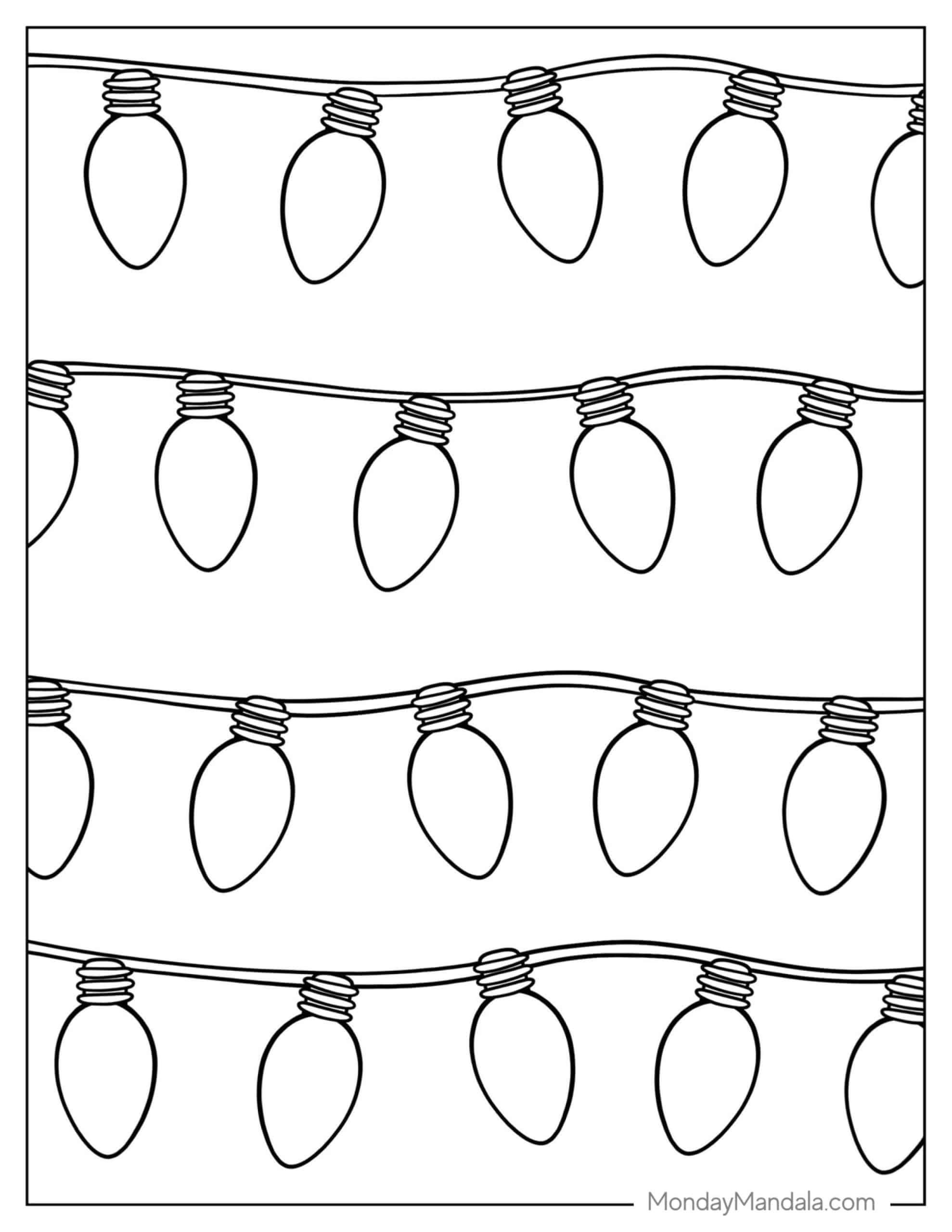 31 Christmas Lights Coloring Pages (Free Pdf Printables) with Free Printable Christmas Lights Coloring Pages