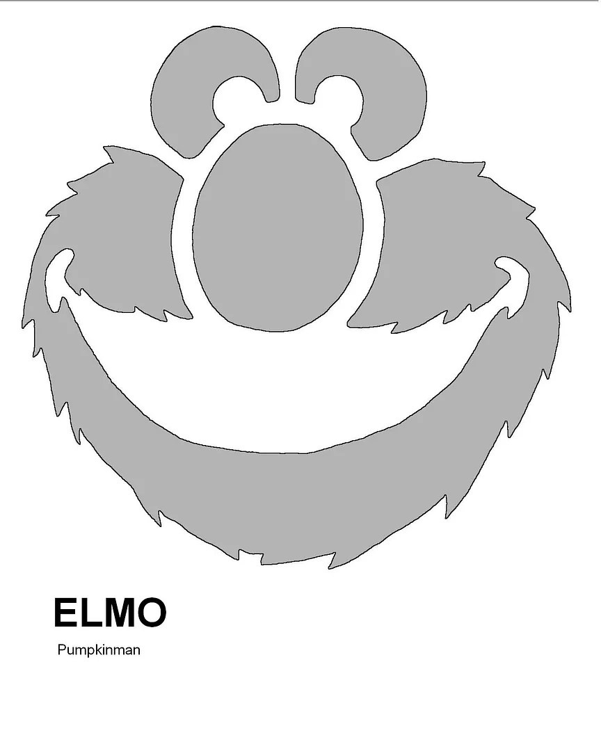 31 Days Of Halloween Hijinks Bonus Post: Free Elmo Pumpkin Stencil throughout Free Elmo Pumpkin Pattern Printable