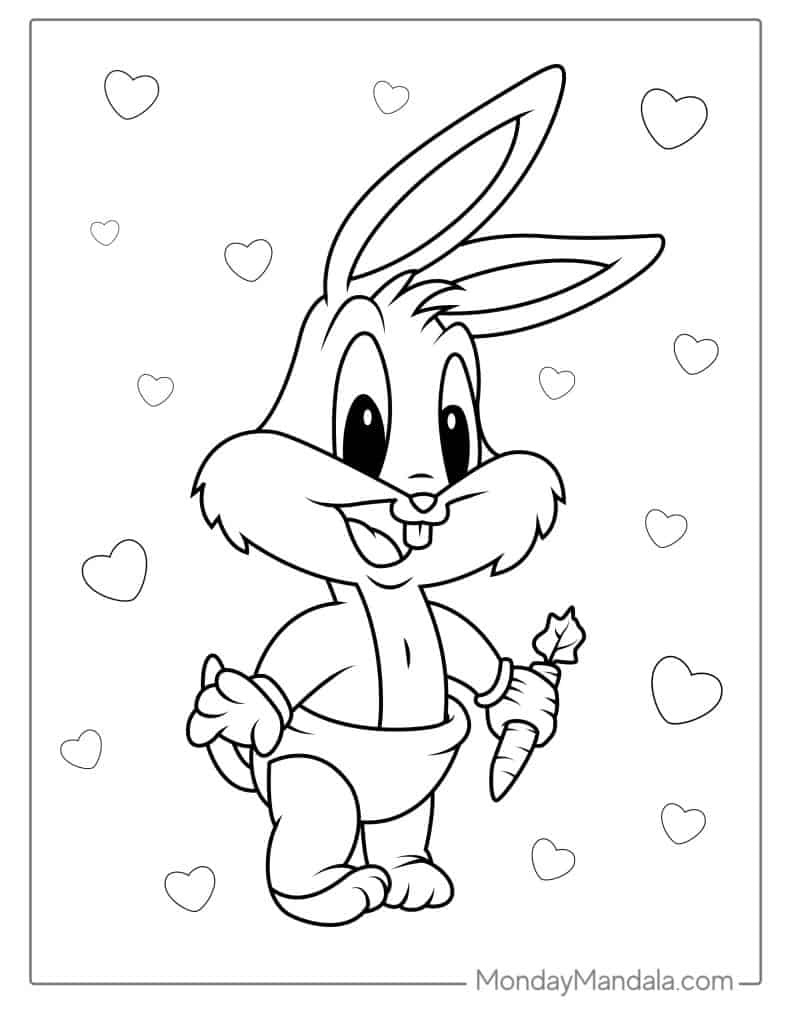 32 Looney Tunes Coloring Pages (Free Pdf Printables) with Free Printable Bugs Bunny Coloring Pages