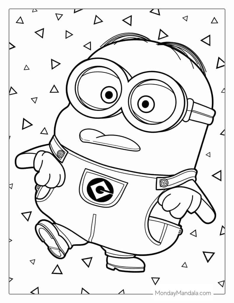 32 Minion Coloring Pages (Free Pdf Printables) for Free Minion Printables