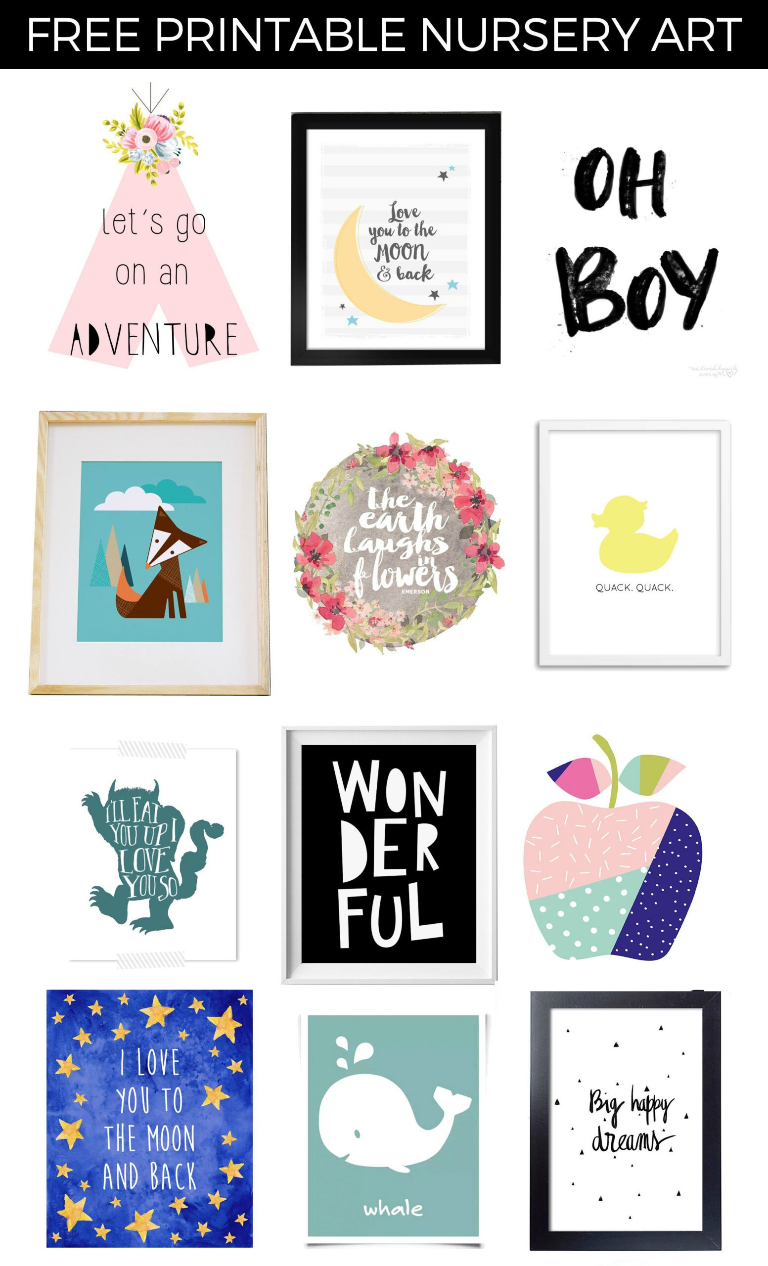 320 Free Printables-Ideen | Ausdrucken, Kostenlose Druckvorlagen, Free pertaining to Free Nursery Printables Boy