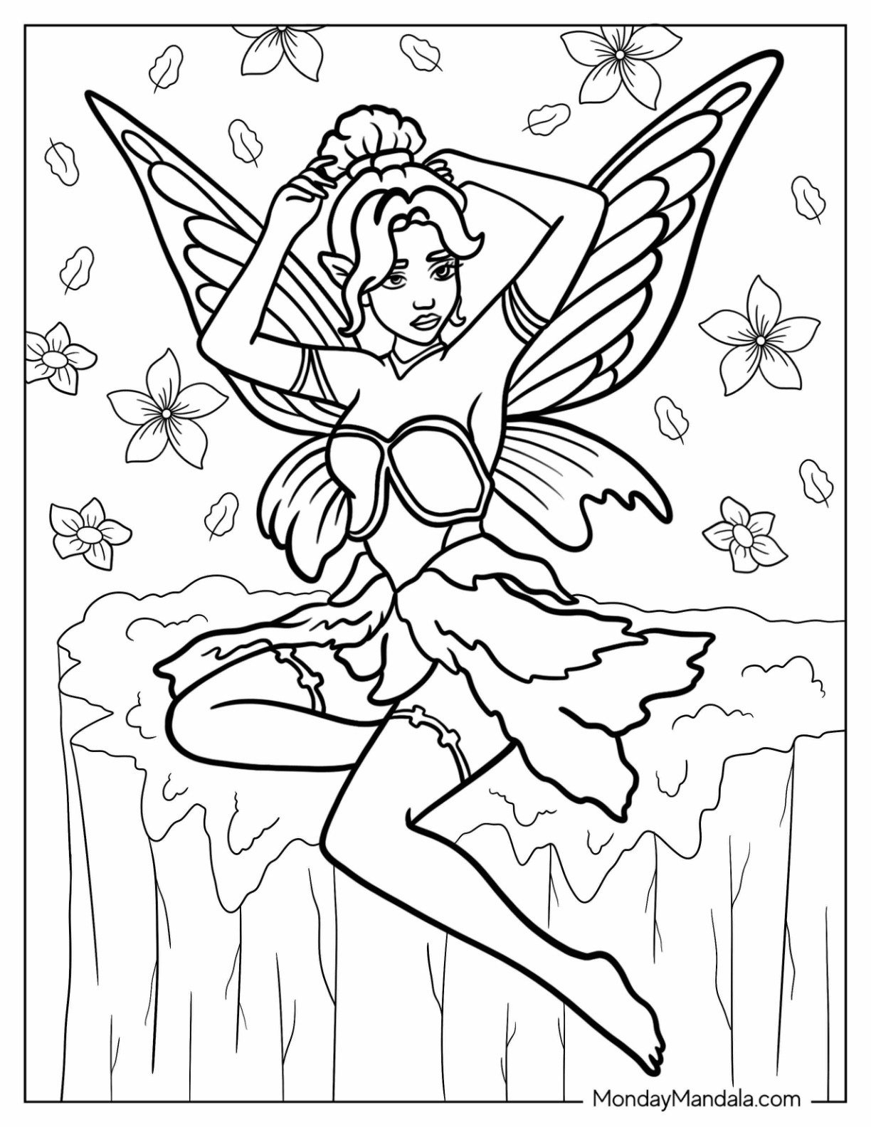 34 Fairy Coloring Pages (Free Pdf Printables) throughout Free Printable Coloring Pages For Adults Dark Fairies
