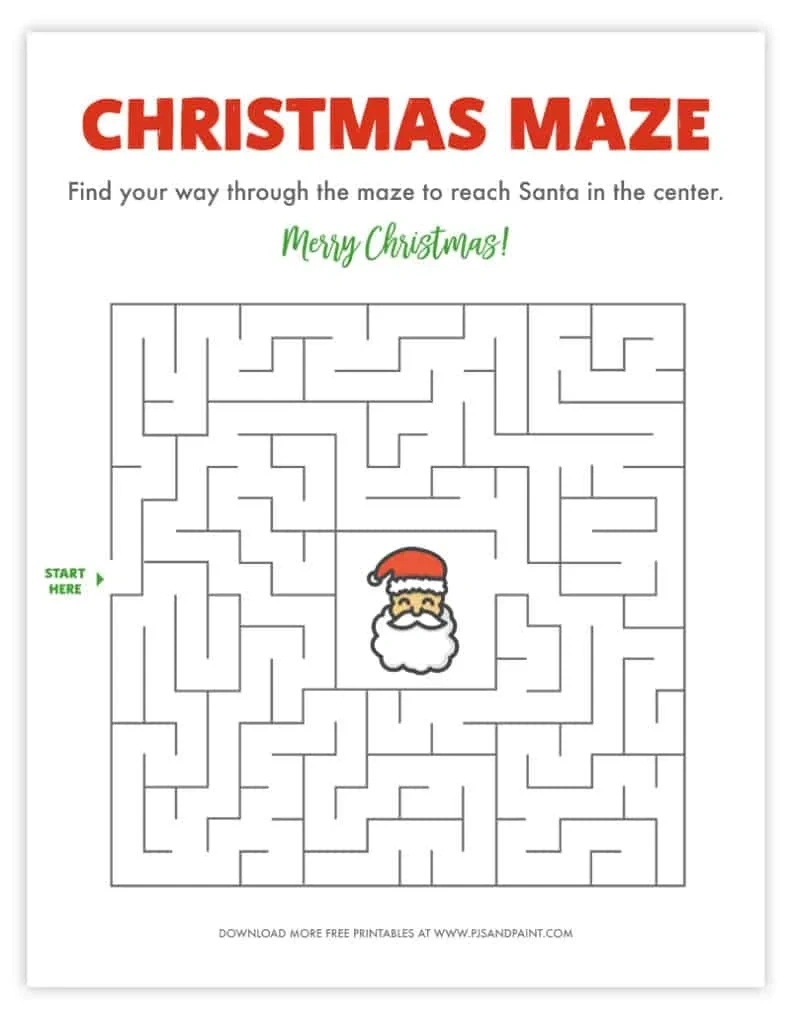 34 Free Printable Christmas Games And Activities - Pjs And Paint inside Free Printable Christmas Games And Puzzles
