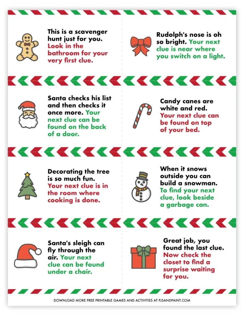 34 Free Printable Christmas Games And Activities - Pjs And Paint pertaining to Free Printable Christmas Games And Puzzles