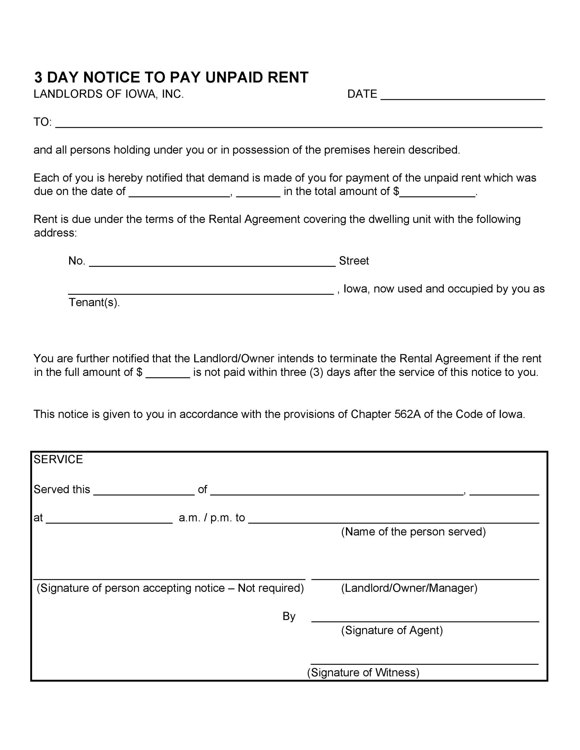 34 Printable Late Rent Notice Templates ᐅ Templatelab within Free Printable Late Rent Notice