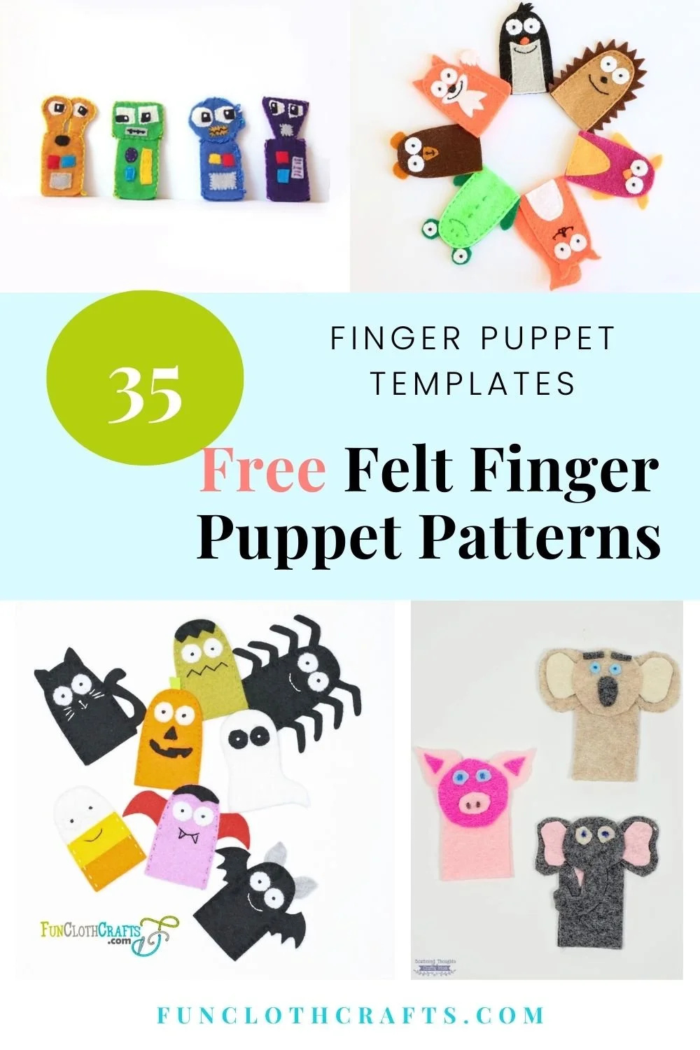 35 Free Felt Finger Puppet Patterns | Fun Cloth Crafts - Felt in Free Printable Finger Puppet Templates