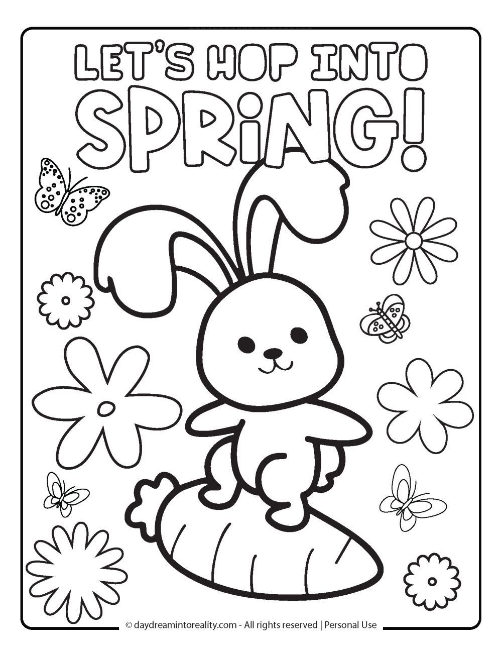 35+ Spring Coloring Pages | Free Pdf Printables! ~ Daydream Into inside Free Printable Spring Pictures To Color