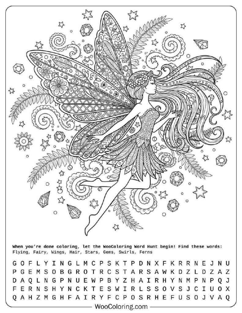 36 Fairy Coloring Pages (Free Pdf To Print) | Woo Coloring throughout Free Printable Coloring Pages For Adults Dark Fairies