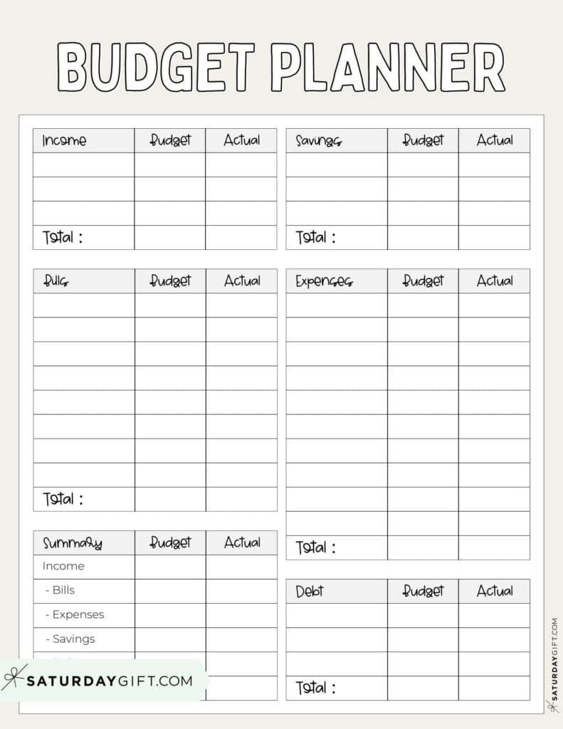 37 Budget Planners &amp;amp;Amp; Trackers - Cute &amp;amp;Amp; Free Printables for Budget Binder Printables 2018 Free