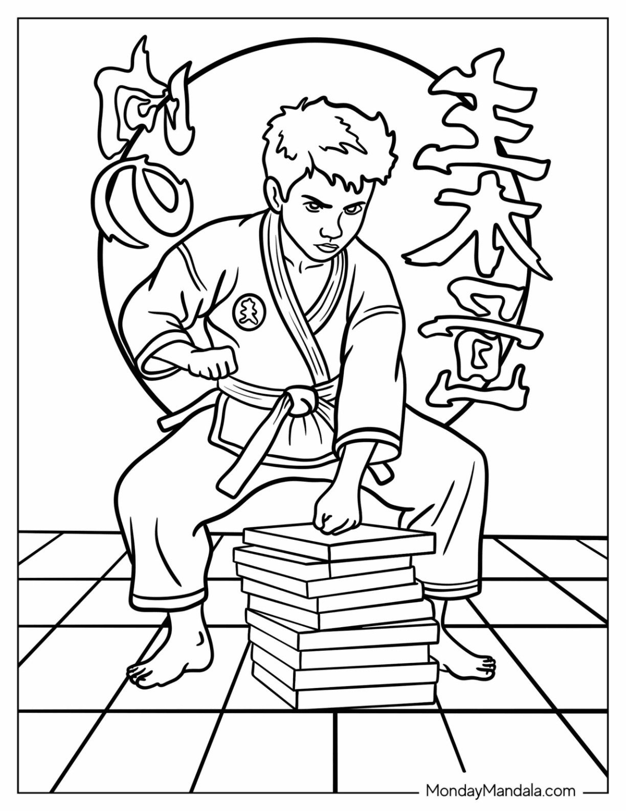 37 Karate Coloring Pages (Free Pdf Printables) throughout Free Printable Karate Coloring Pages