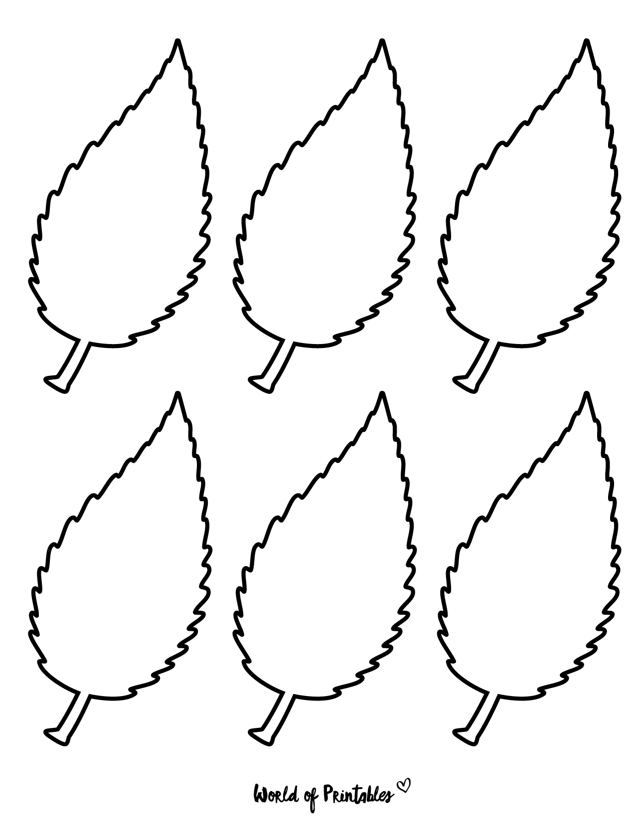 37 Printable Leaf Templates, Outlines &amp;amp;Amp; Shapes (Free) - World throughout Free Printable Leaf Template