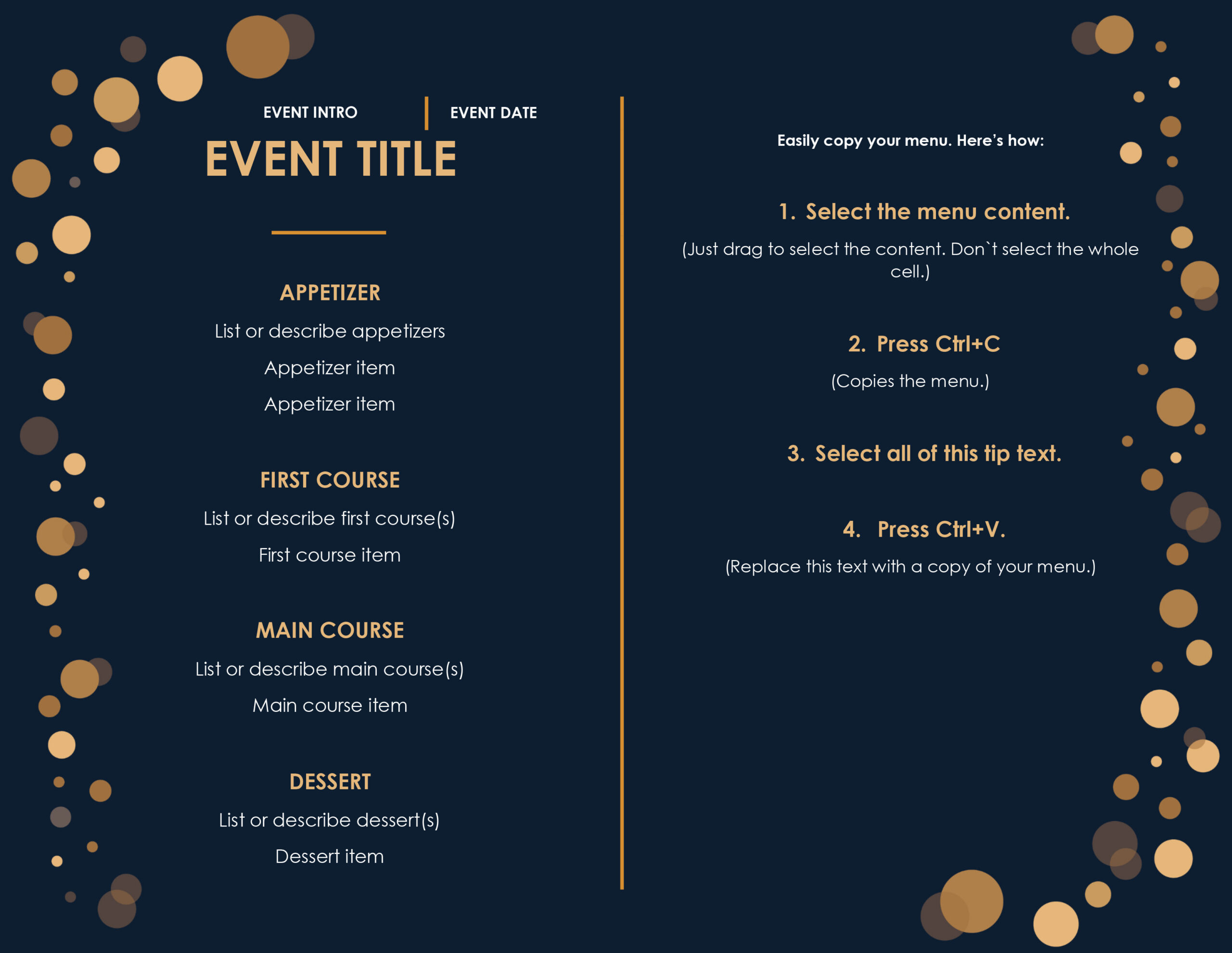 38 Free Simple Menu Templates For Restaurants, Cafes, And Parties with Free Printable Menu Templates Word